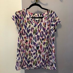 Cabi short sleeve print blouse